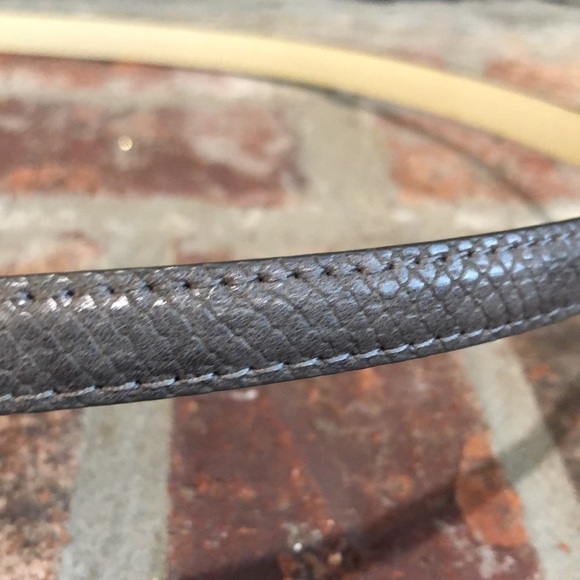 Women’s narrow gray reptile textured belt. 1/2” wide. 36” long. - Picture 6 of 6